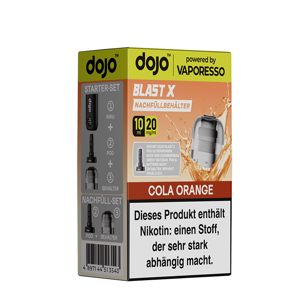 Vaporesso dojo Blast X Pods – Cola Orange – 20mg – 10ml (1 Stück)