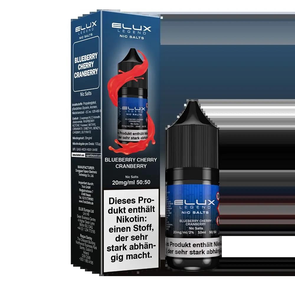 Elux Nikotinsalz - Blueberry Cherry Cranberry - Liquid 10mg 10ml