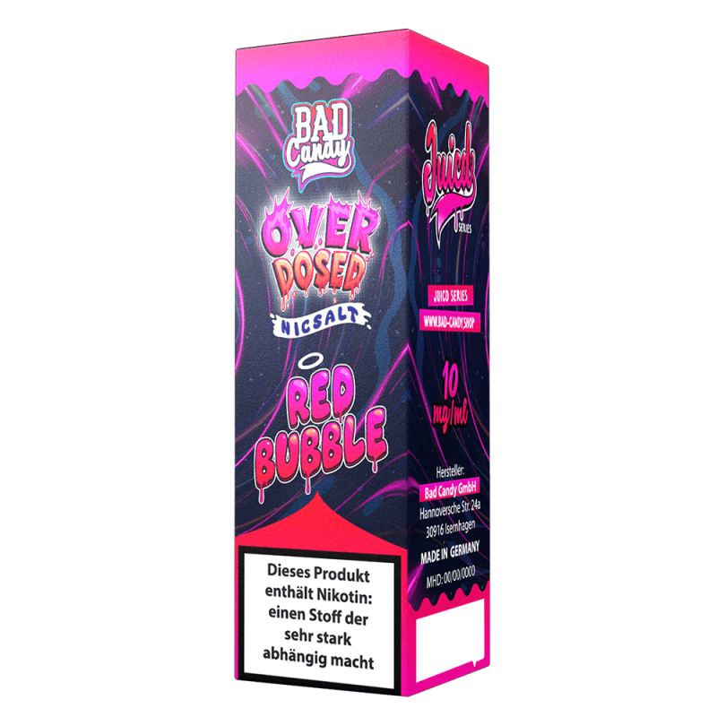 Bad Candy Nikotinsalz - Red Bubble - Overdosed 10ml Liquid