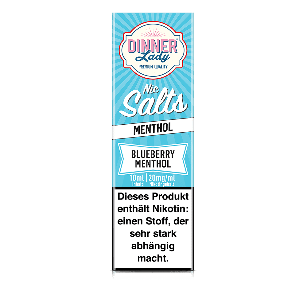 Dinner Lady Nikotinsalz - Blueberry Menthol - 50/50 10ml Liquid 20mg