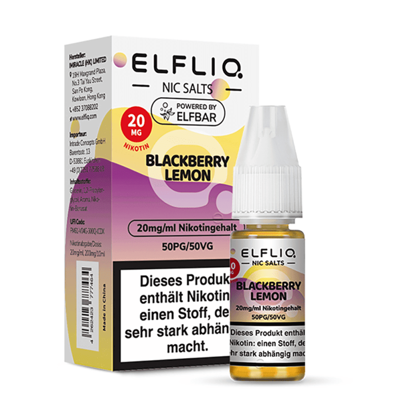 Elfliq by Elfbar Nikotinsalz - Blackberry Lemon - Liquid 10ml 20mg