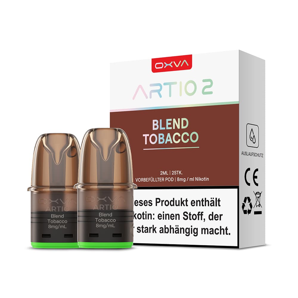 Oxva ARTIO 2 Pods – Blend Tobacco – 2ml (2 Stück) 8mg