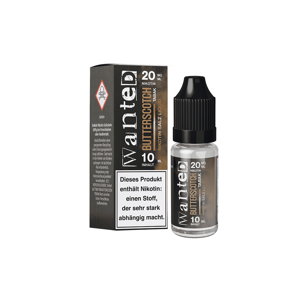 Wanted Nikotinsalz - Butterscotch Tabak - Overdosed 10ml Liquid 20mg