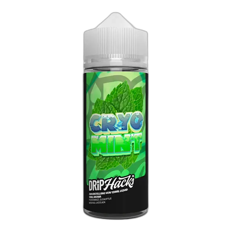 Drip Hacks Longfill - Cryo Mint - 10ml Aroma in 120ml Flasche
