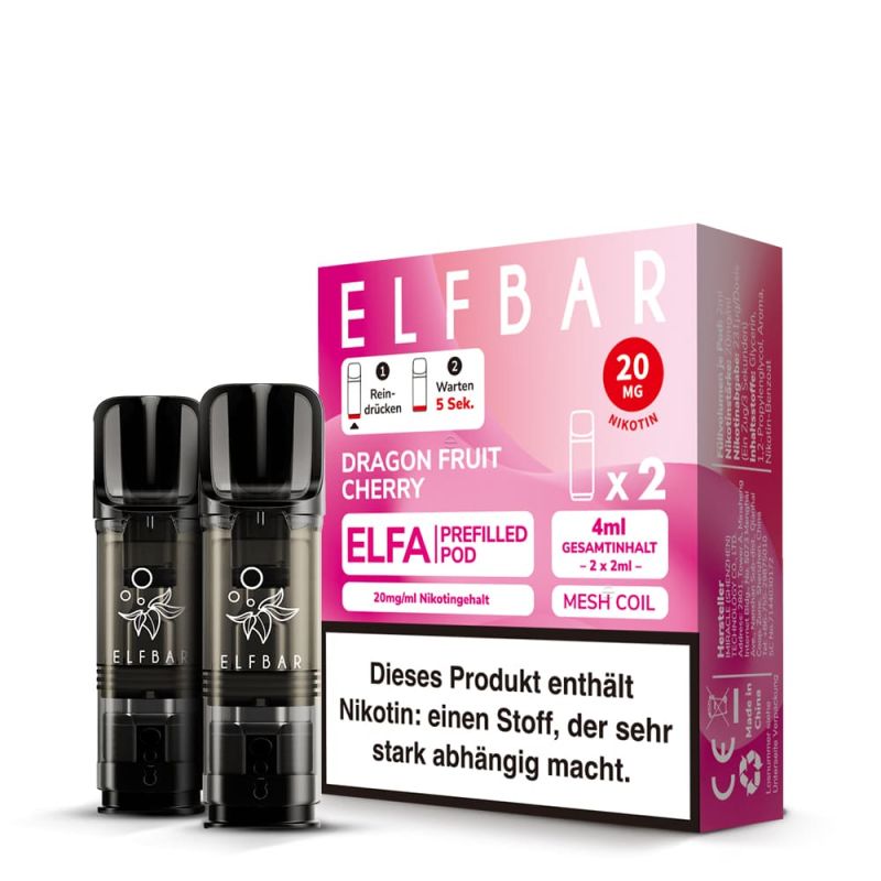 Elfbar ELFA Pods – Dragon Fruit Cherry – 20mg – 2ml (2 Stück)