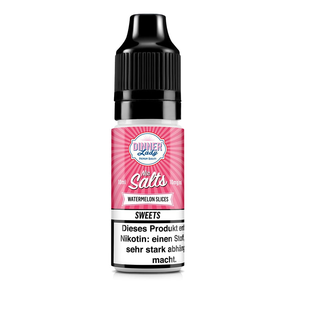 Dinner Lady Sweets Nikotinsalz - Watermelon Slices - 50/50 10ml Liquid 10mg