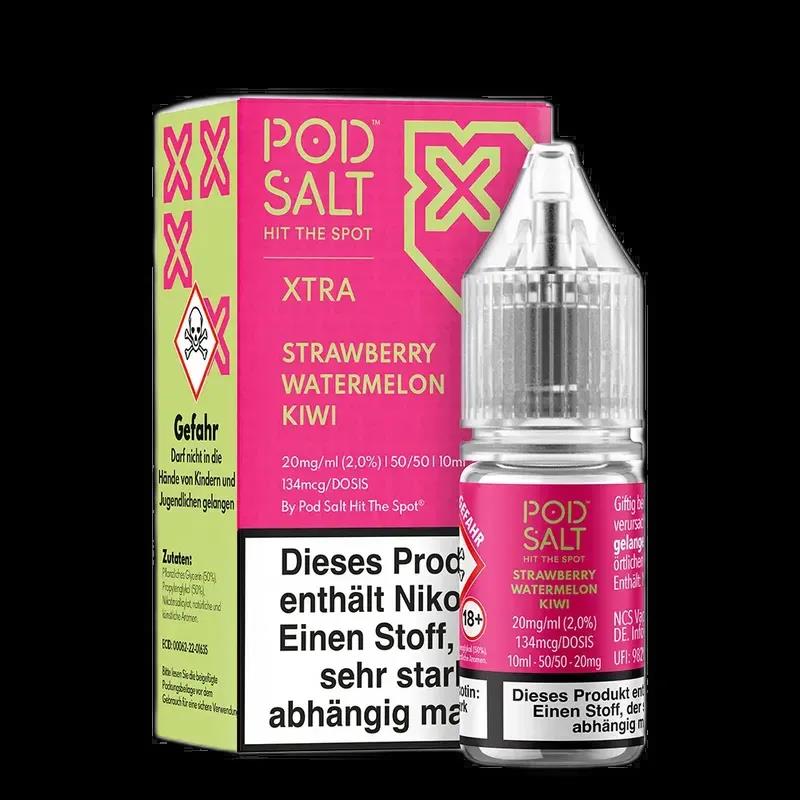 Pod Salt Xtra Nikotinsalz - Strawberry Watermelon Kiwi - 10ml Liquid 20mg