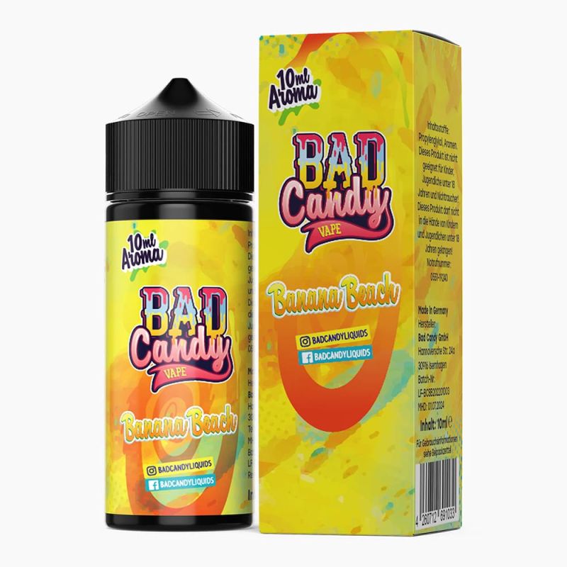 Bad Candy Longfill - Banana Beach - 10ml Aroma in 120ml Flasche