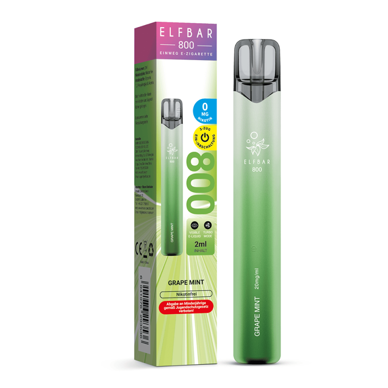 Elfbar 800 Einweg E-Zigarette - Grape Mint