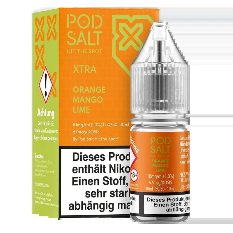 Pod Salt Xtra Nikotinsalz - Orange Mango Lime - Liquid 10mg 10ml