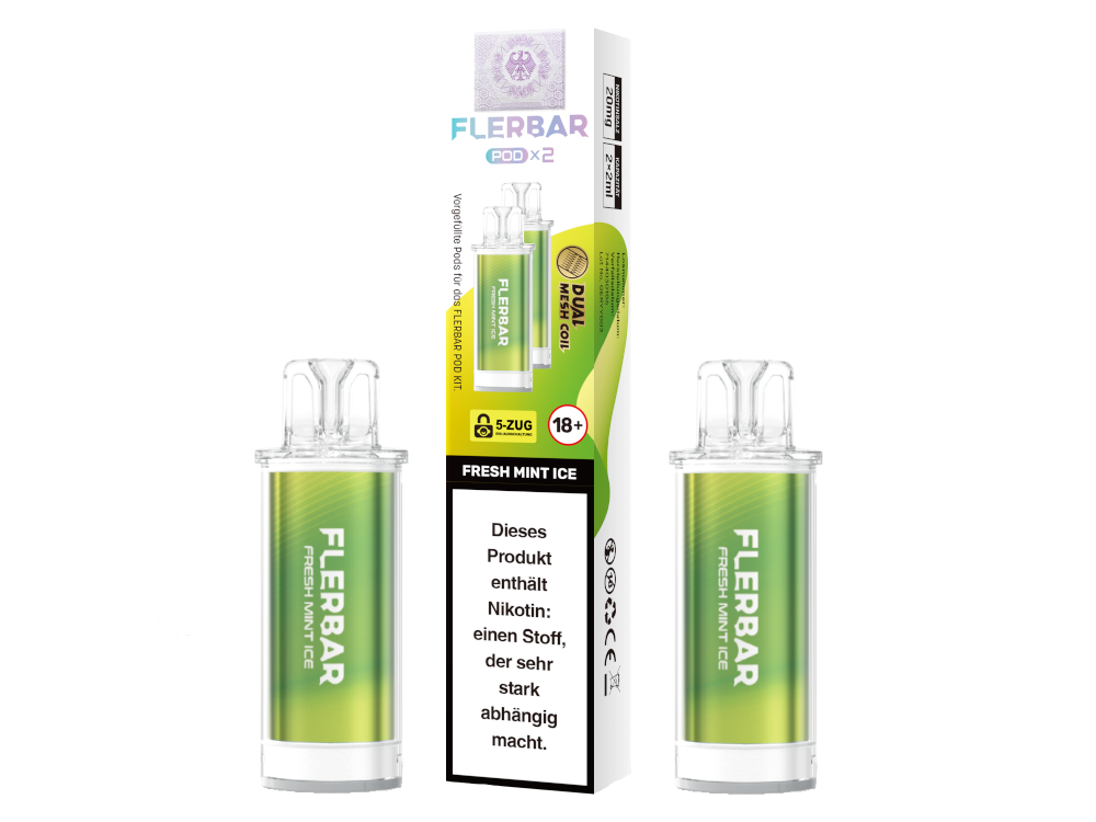 Flerbar Pod (2 Stk.) Fresh Mint Ice 20mg