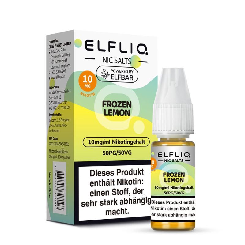 Elfliq by Elfbar Nikotinsalz - Frozen Lemon - Liquid 10ml 10mg