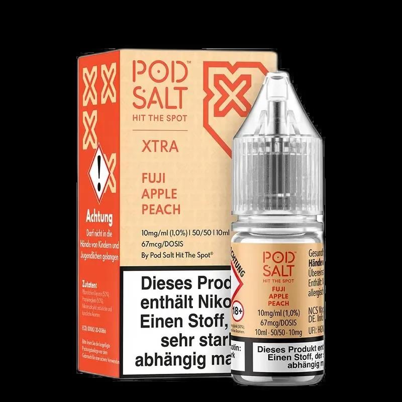 Pod Salt Xtra Nikotinsalz - Fuji Apple Peach - 10ml Liquid 10mg