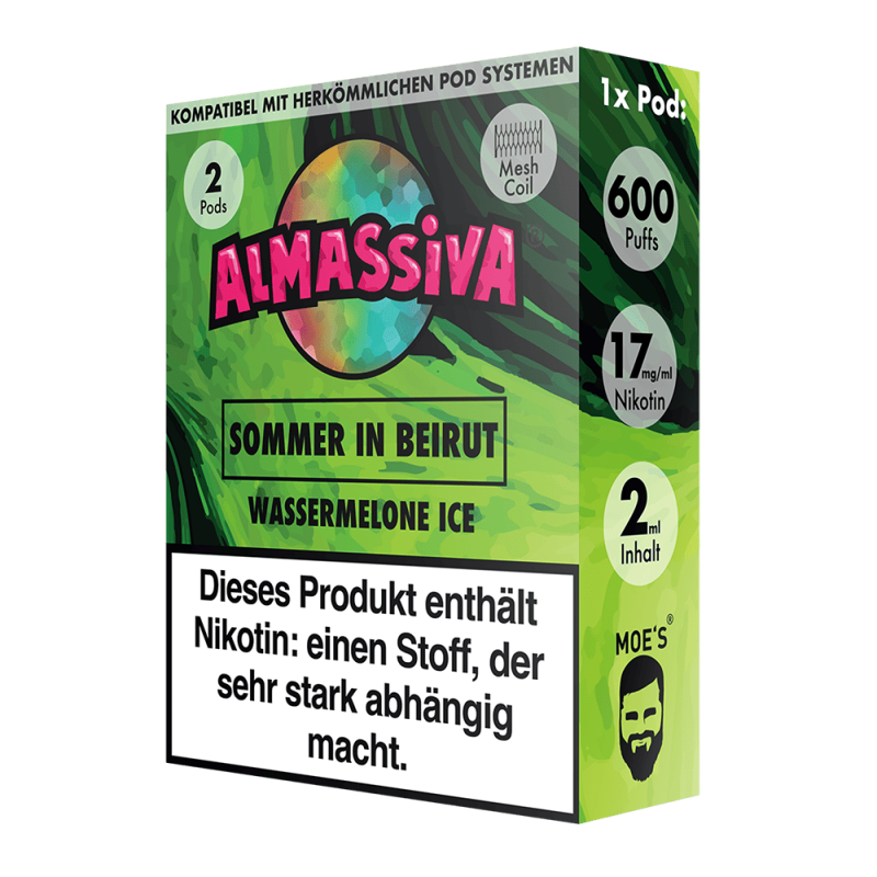 2x Almassiva Einweg Pod - Sommer in Beirut - 17mg 2ml