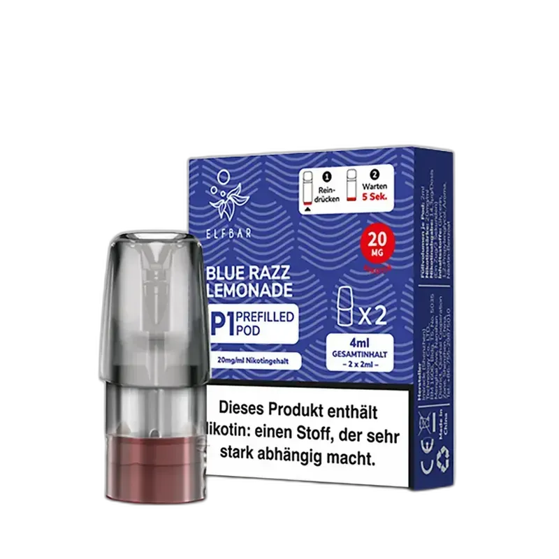 Elfbar Mate 500 P1 Pods – Blue Razz Lemonade – 20mg – 2ml (2 Stück)