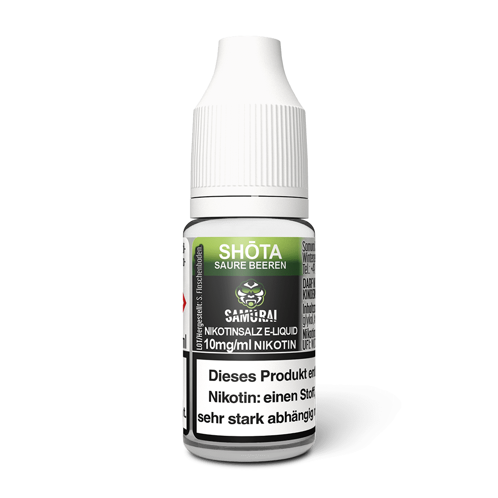 Samurai Nikotinsalz - Shota Saure Beeren - Liquid 10ml 10mg