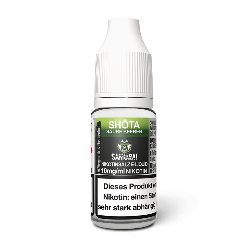 Samurai Nikotinsalz - Shota Saure Beeren - Liquid 10ml 10mg