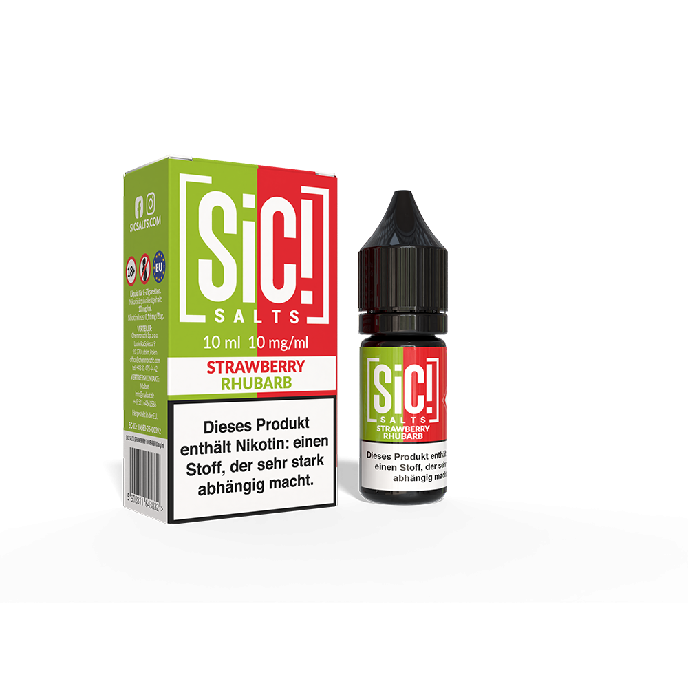 SIC Nikotinsalz - Strawberry Rhubarb -10ml Liquid 10mg
