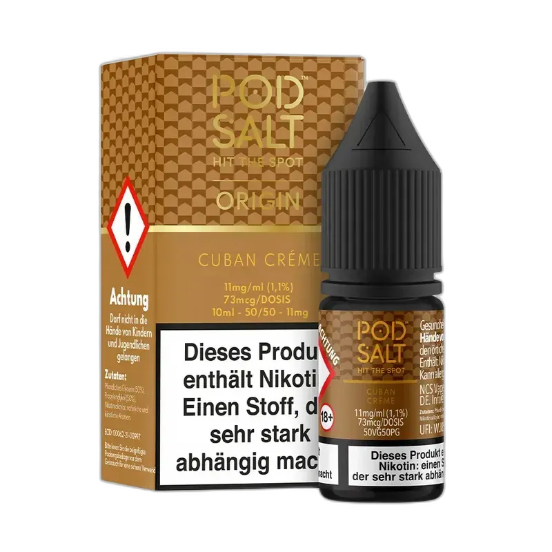 Pod Salt Origin Nikotinsalz - Bano Creme - 10ml Liquid 11mg
