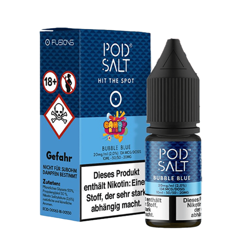 Pod Salt Fusion - Bubble Blue - 10ml Liquid 20mg Nikotinsalz