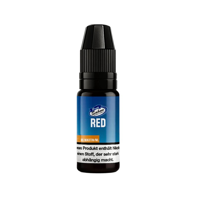 Erste Sahne Liquid - Red - 10ml, E-Liquid, Red, Nikotinhalt, Tröpfchenflasche, Fläschchen, e-Zigarette, Nikotin, Fläschchen, RED, Inhalt ml, E-Liquid, Rot, Vape, Nikotinhaft, Flasche, e-liquid, Nikotinstoff, rote Etikette, Flasche, Vape-Liquid