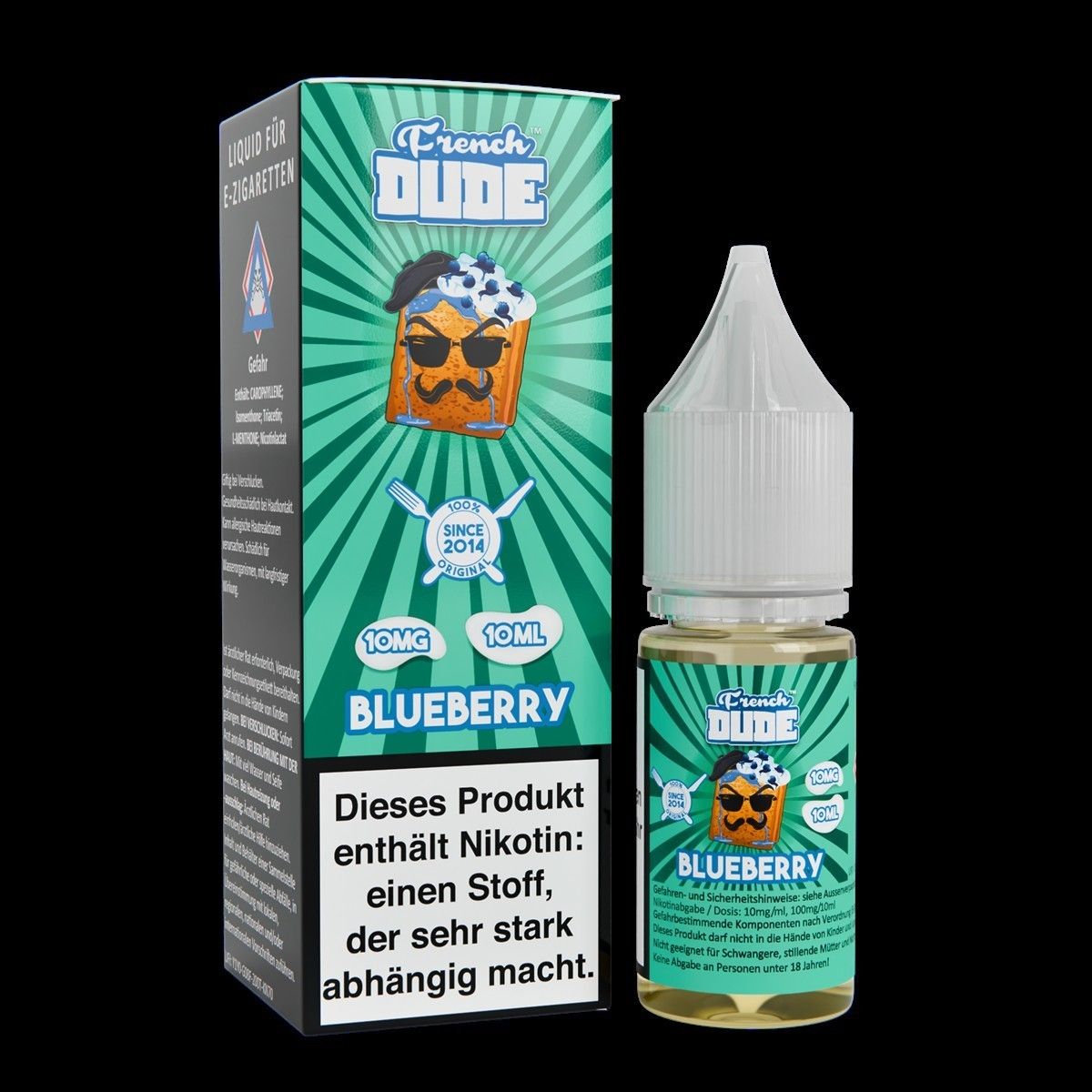 French Dude Nikotinsalz - Blueberry - 10ml Liquid