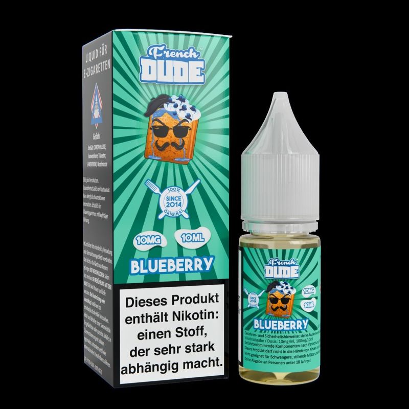 French Dude Nikotinsalz - Blueberry - 10ml Liquid