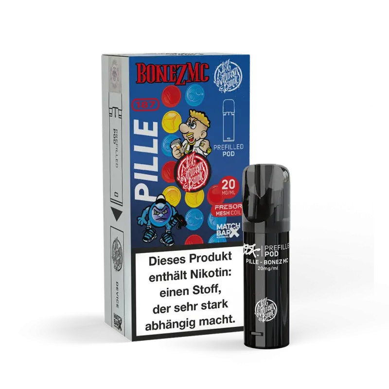 187 Strassenbande Einweg Pod - Pille - Bonez MC - 20mg Nikotinsalz 2ml
