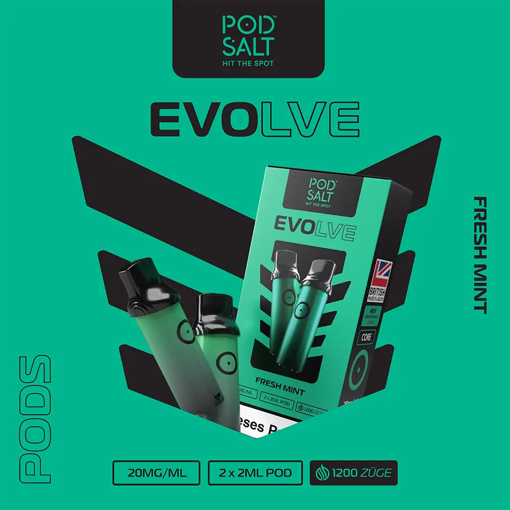 Pod Salt Evolve Pods – Fresh Mint – 20mg – 2ml (2 Stück)