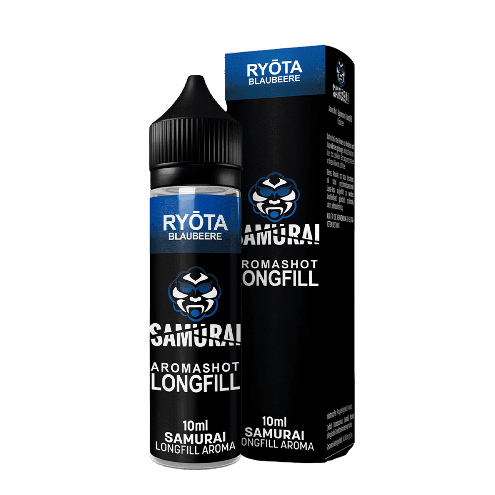Samurai Longfill - Ryōta Blaubeere - 10ml Aroma in 60ml Flasche