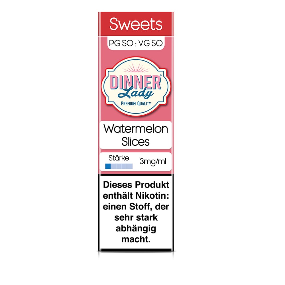 Dinner Lady Sweets Liquid - Watermelon Slices - 50/50 10ml 3mg