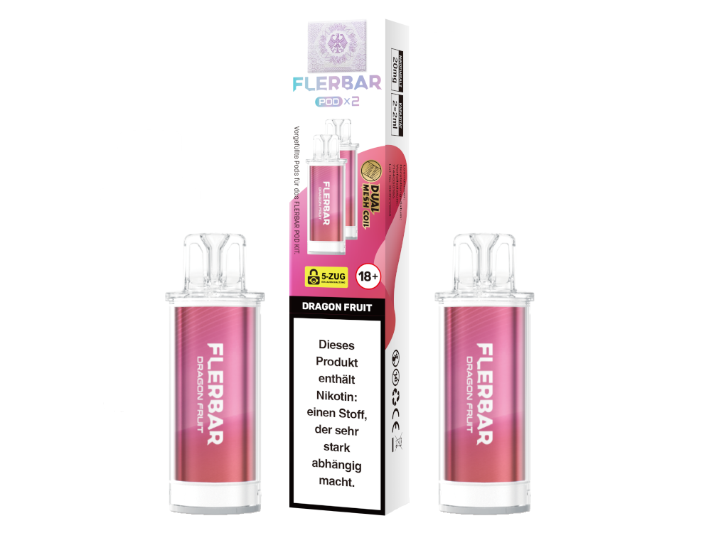 Flerbar Pod (2 Stk.) Dragon Fruit 20mg
