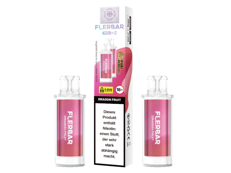 Flerbar Pod (2 Stk.) Dragon Fruit 20mg