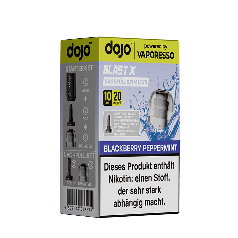 Vaporesso dojo Blast X Pods – Blackberry Peppermint – 20mg – 10ml (1 Stück)