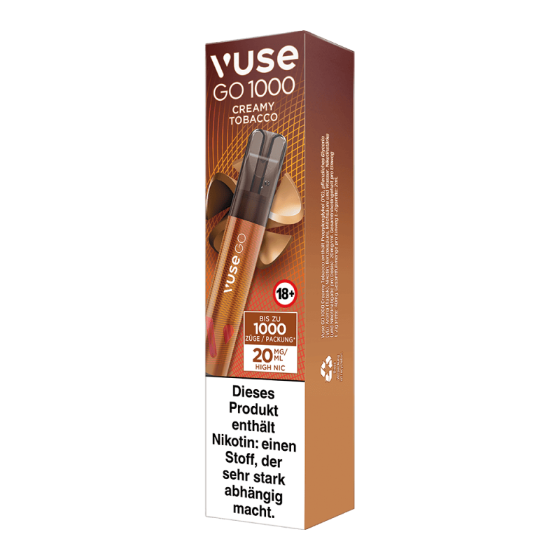 Vuse GO 1000 Creamy Tobacco 20mg Einweg E-Zigarette