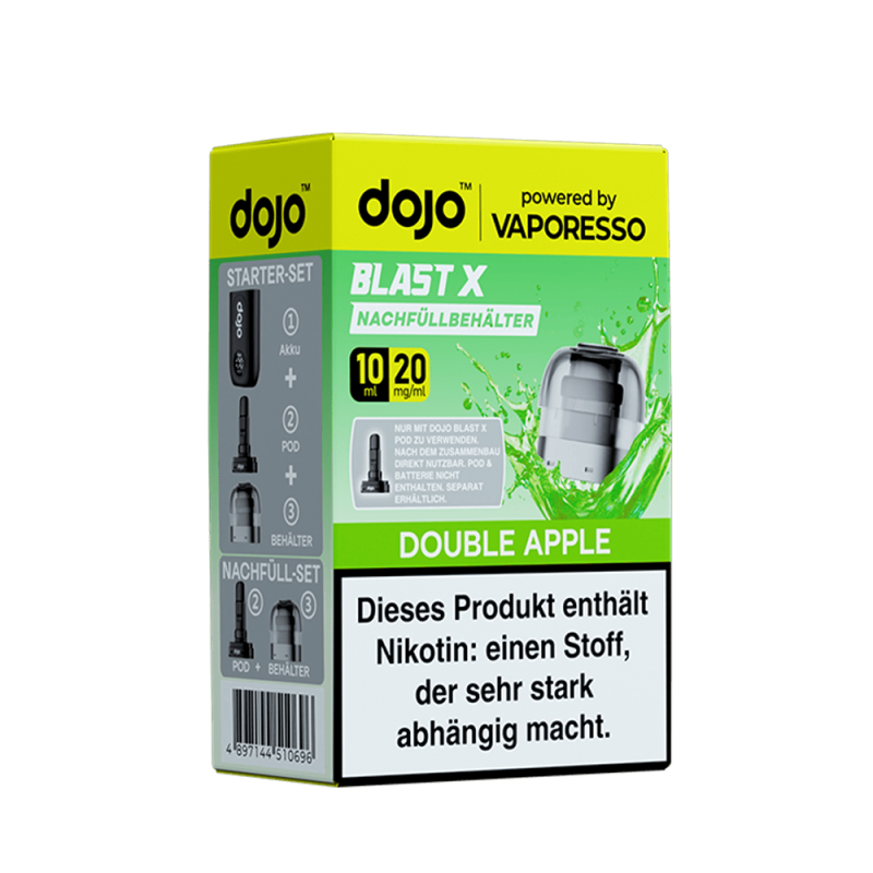 Vaporesso dojo Blast X Einweg Pod - Double Apple - 20mg Nikotinsalz 10ml