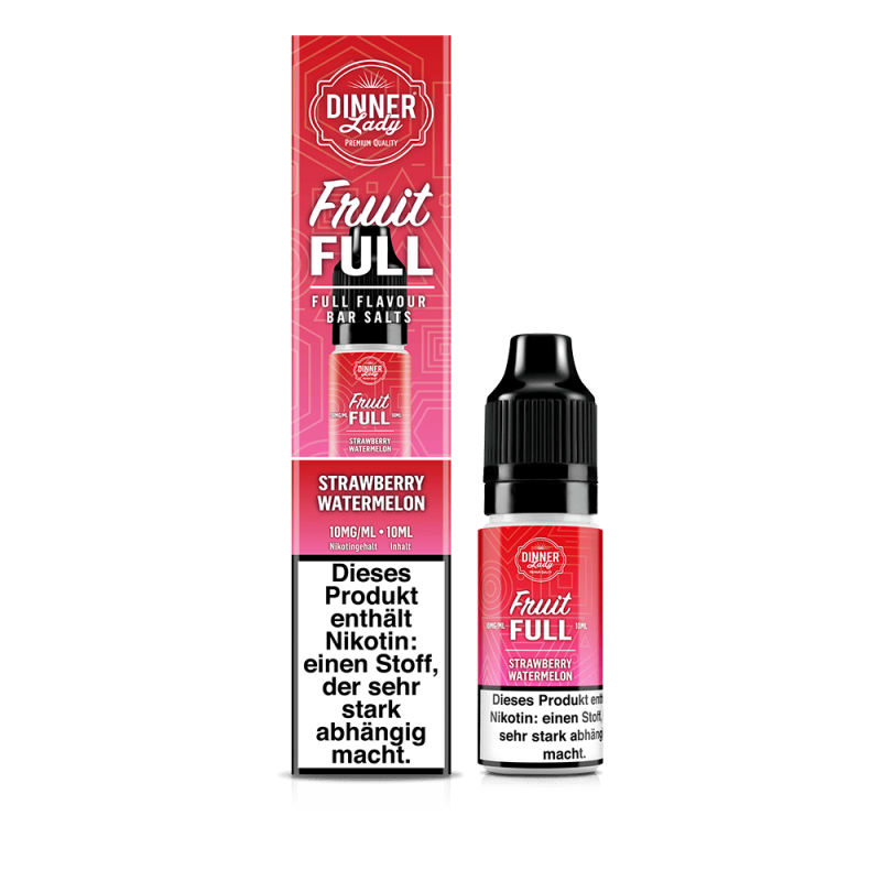 Dinner Lady Fruit Full Nikotinsalz - Strawberry Watermelon - 10ml Liquid 10mg