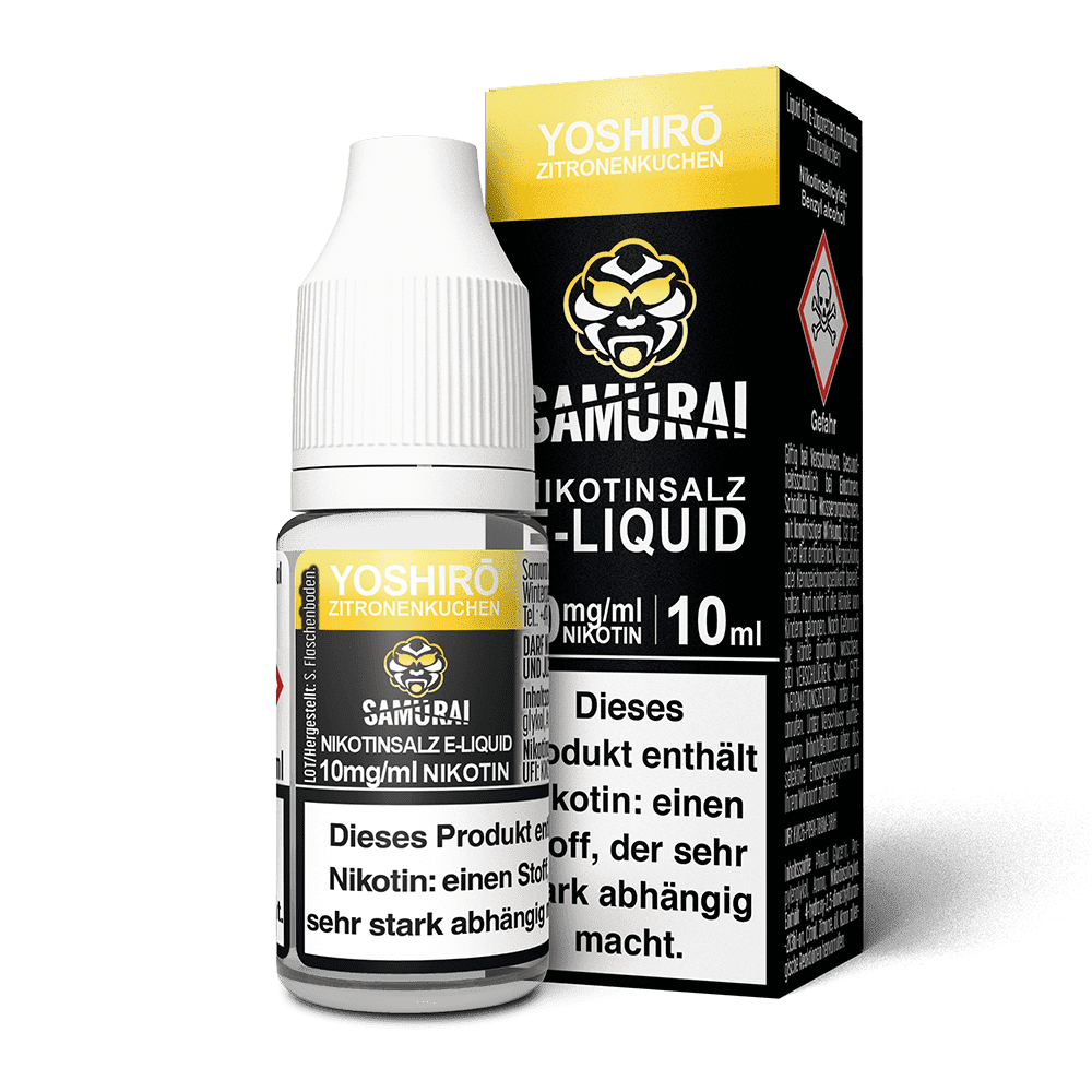 Samurai Nikotinsalz - Yoshiro Zitronenkuchen - Liquid 10ml 10mg