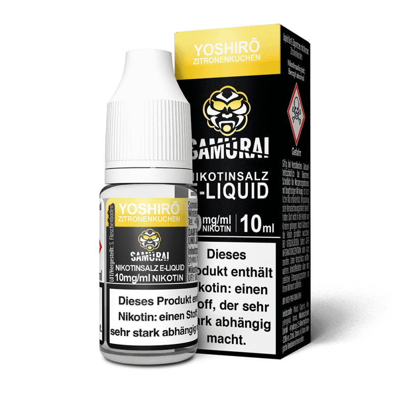 Samurai Nikotinsalz - Yoshiro Zitronenkuchen - Liquid 10ml 10mg