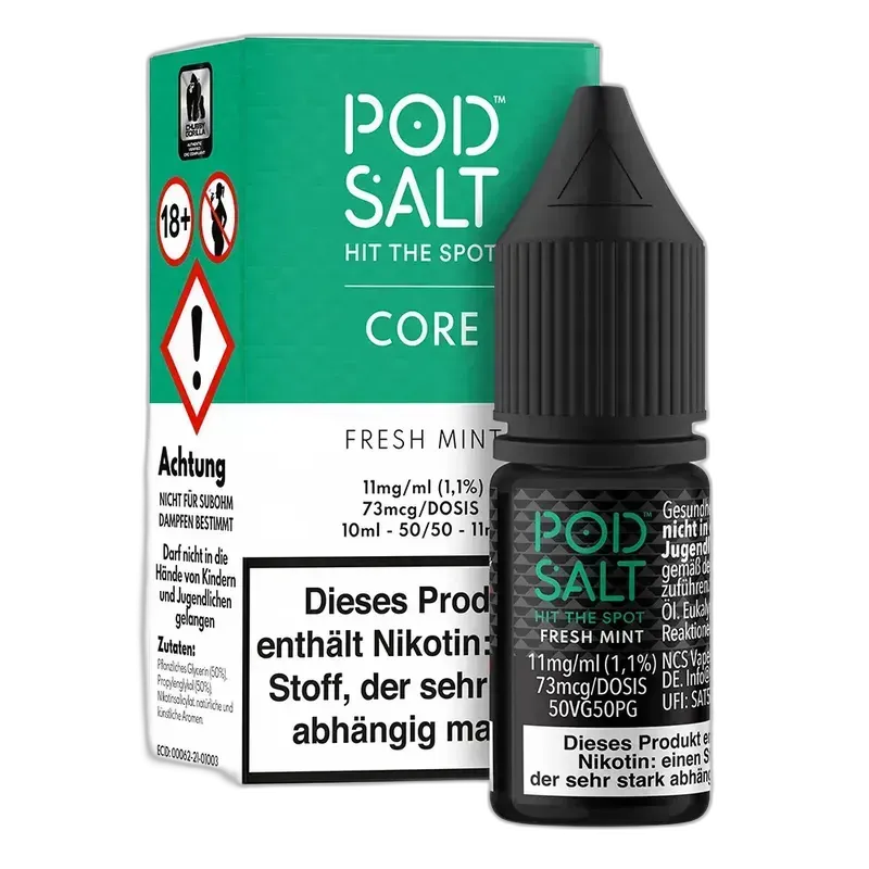 Pod Salt Core Nikotinsalz - Fresh Mint - 10ml Liquid