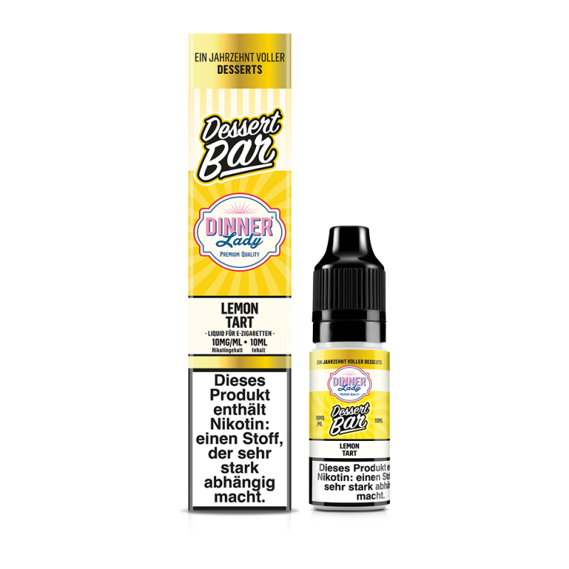 Dinner Lady Dessert Bar Nikotinsalz - Lemon Tart - Überdosiert 50/50 10ml Liquid