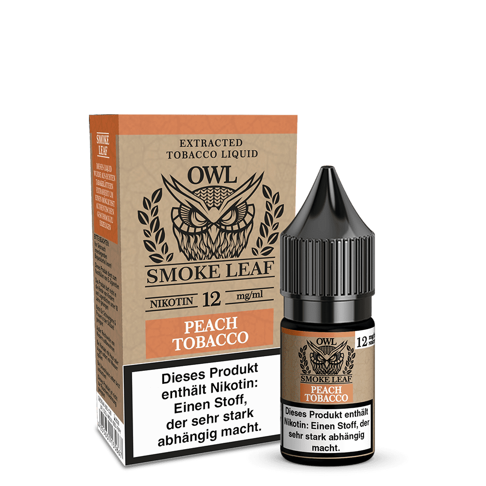 OWL Smoke Leaf Liquid - Peach Tobacco - 10ml 12mg