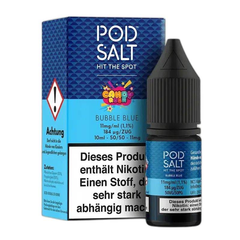 Pod Salt Fusion - Bubble Blue - 10ml Liquid Nikotinsalz 11mg