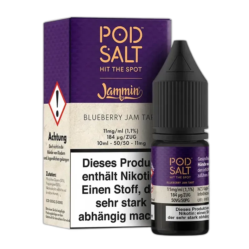 Pod Salt Fusion - Blueberry Jam Tart - 10ml Liquid Nikotinsalz