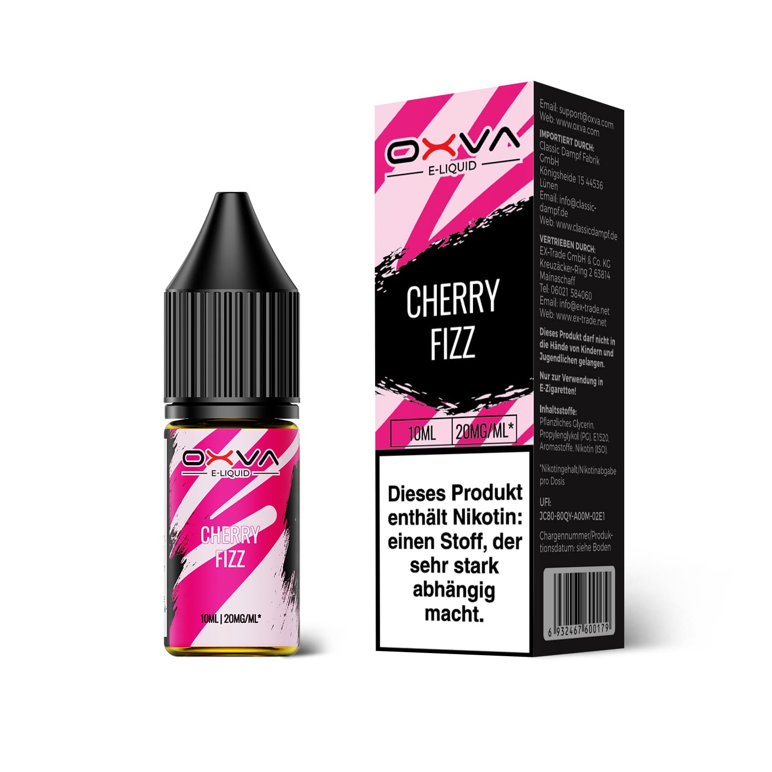 OXVA E-Liquid Nikotinsalz - Cherry Fizz - 10ml Liquid 20mg
