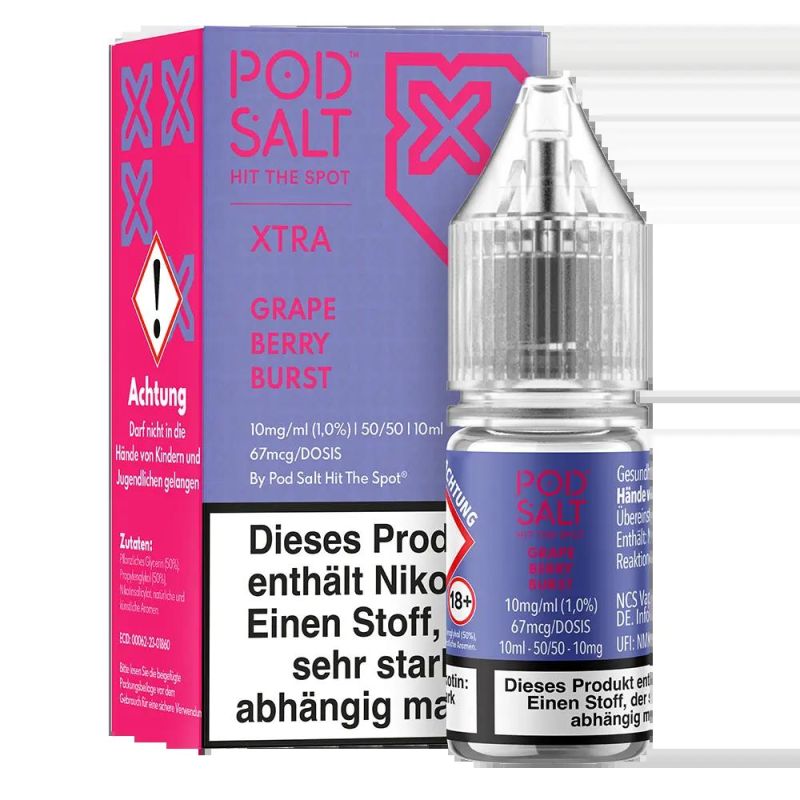 Pod Salt Xtra Nikotinsalz - Grape Berry Burst - Liquid 10mg 10ml
