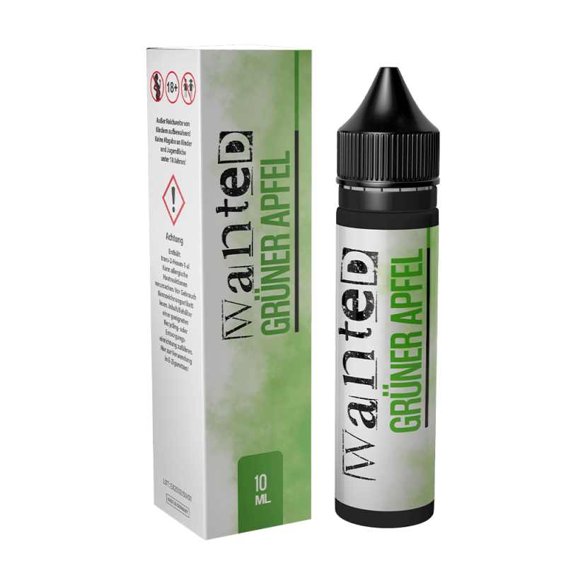 Wanted Aroma Longfill - grüner Apfel - 10ml in 60ml Flasche