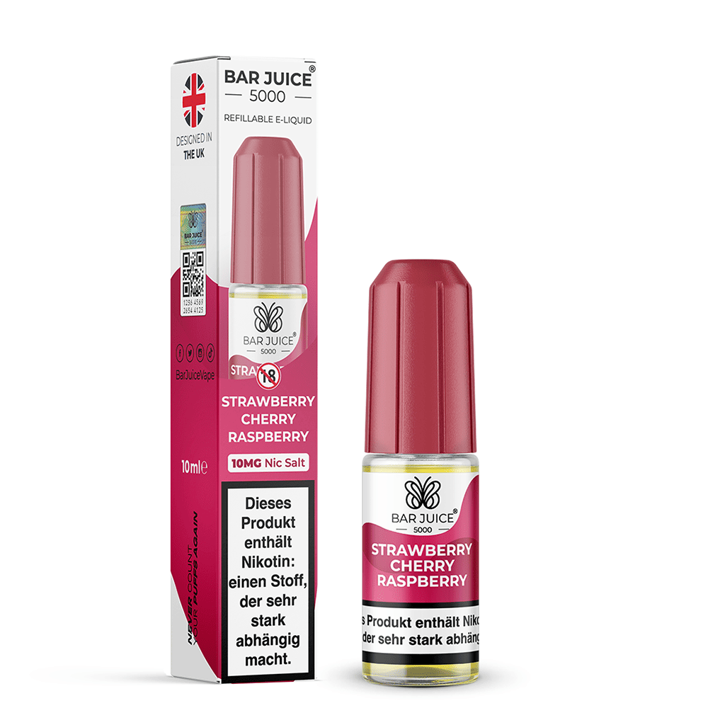 Bar Juice 5000 Nikotinsalz - Strawberry Cherry Raspberry - Liquid 10ml 10mg