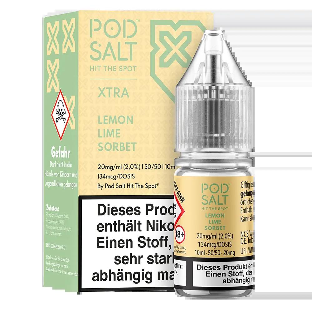 Pod Salt Xtra Nikotinsalz - Lemon Lime Sorbet - Liquid 20mg 10ml