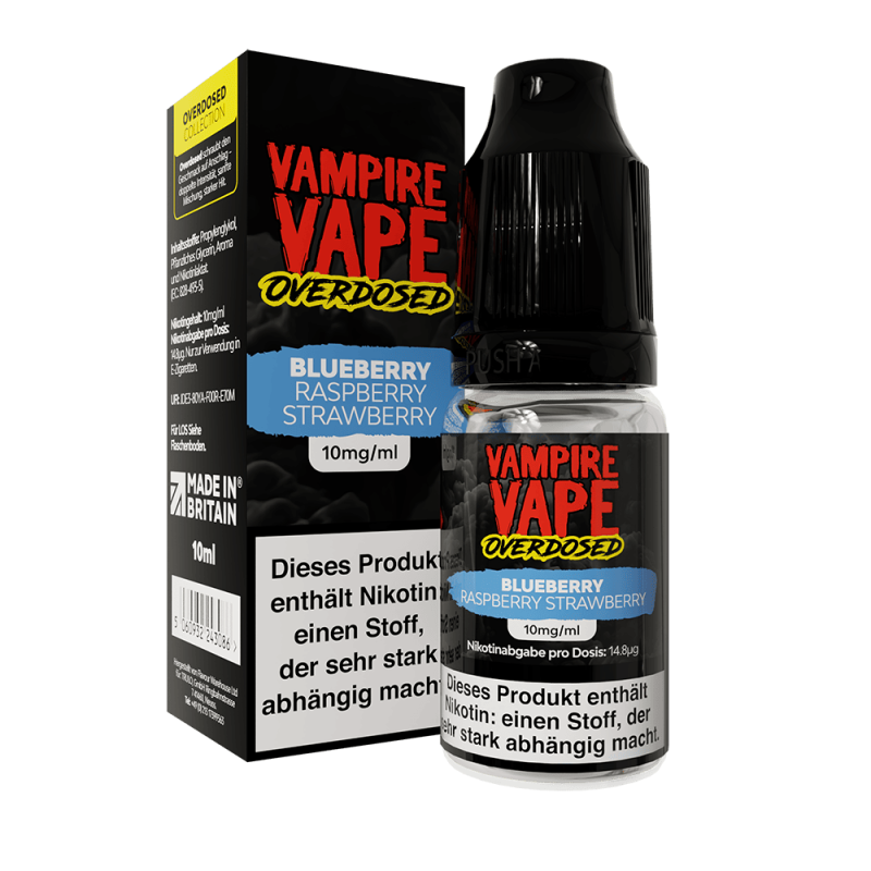 Vampire Vape Nikotinsalz - Blueberry Raspberry Strawberry - Liquid 10mg